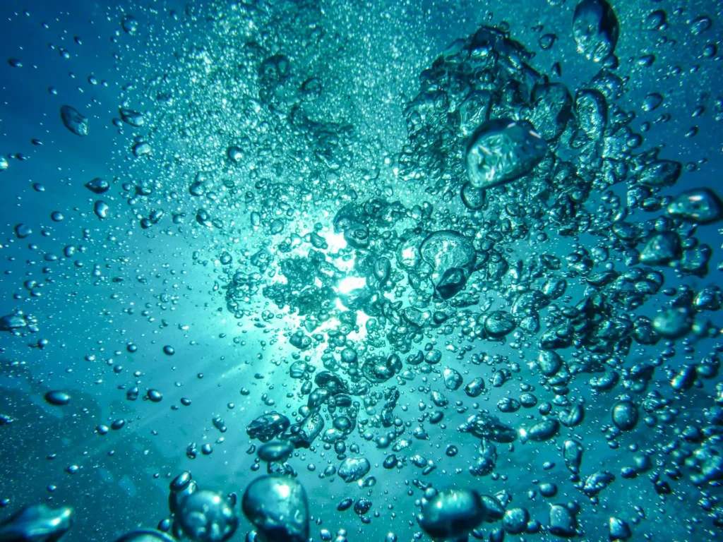 Submarine under water